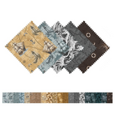 CraftsFabrics 2,5 x 44 Zoll, Blumen- und Karomuster, 42-teiliges Charm-Pack, 100 % Baumwolle, vorgeschnittener Stoff zum Quilten, Scrapbooking, Nähen, Patchwork